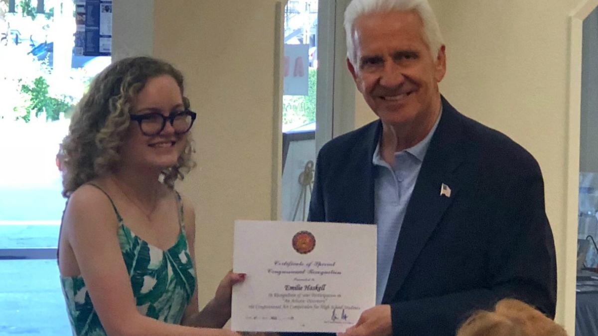 Rep. Costa honors first place winner Emilie Haskell