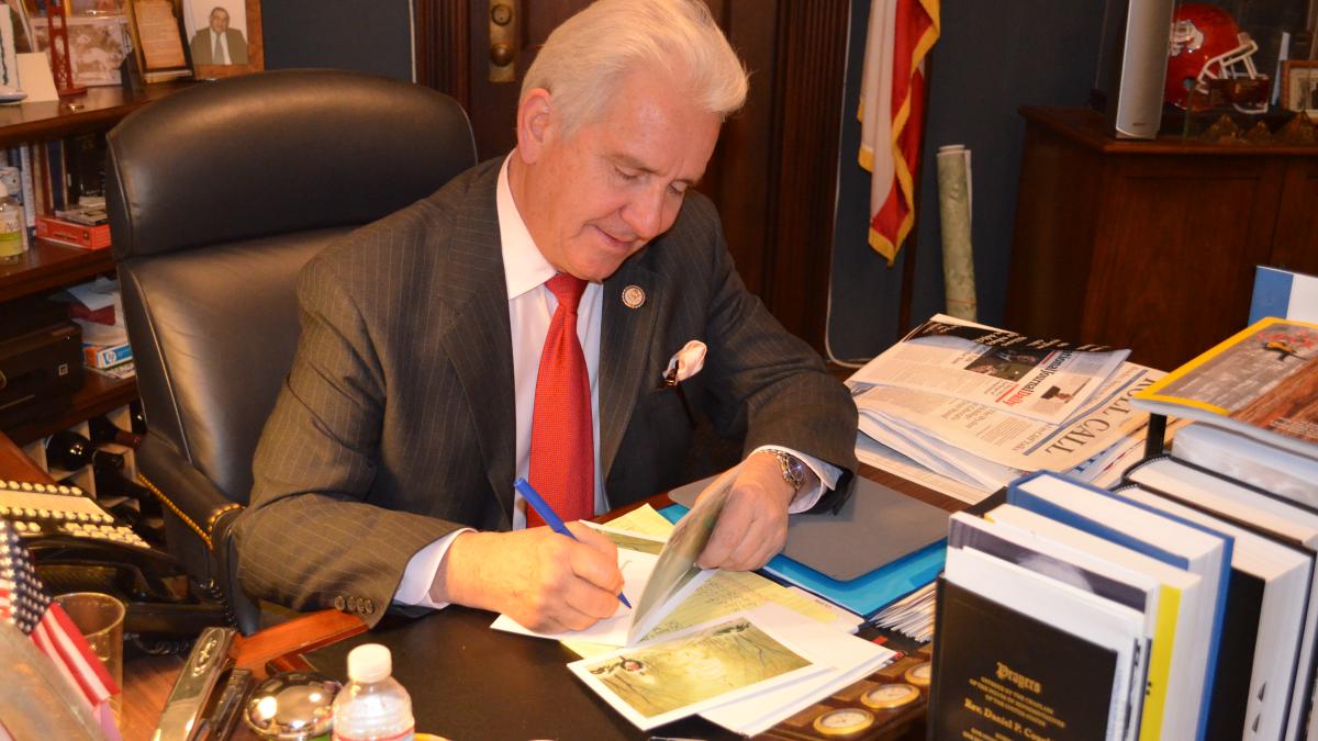 Rep. Costa Signing His Holiday Cards During 2012 Drive