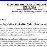 Congress Passes Legislation Critical for Valley Survivors of Child Abuse