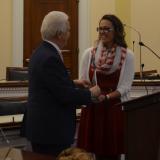 Danielle Quiroga and Rep. Jim Costa