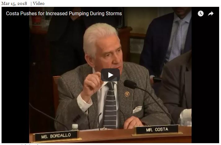 Costa Pushes for Increased Pumping During Storms