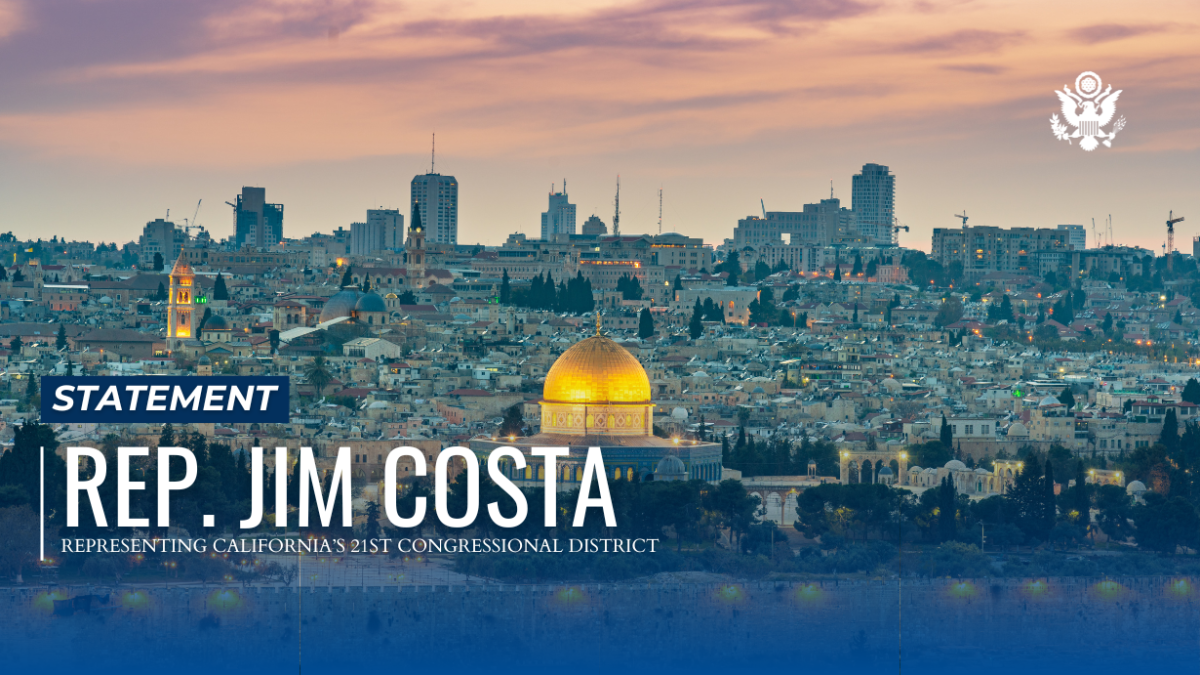 Jim Costa Statement on Ceasefire Agreement